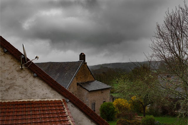Vue de la fenêtre, Island, Bourgogne-Franche-Comté, France 2013, photographie Jean pierre Morcrette