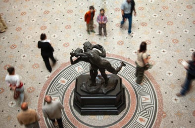 Instantané, Dans un musée, Bruxelles, 2007, photographie Jean pierre Morcrette