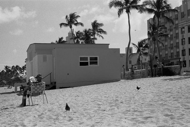 Références étatsuniennes n° 10, Miami Beach, Floride, septembre 1980, Jean pierre Morcrette