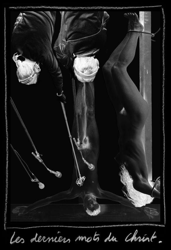Série mytheuse n° 7, Les derniers mots du Christ, photographie Jean pierre Morcrette 