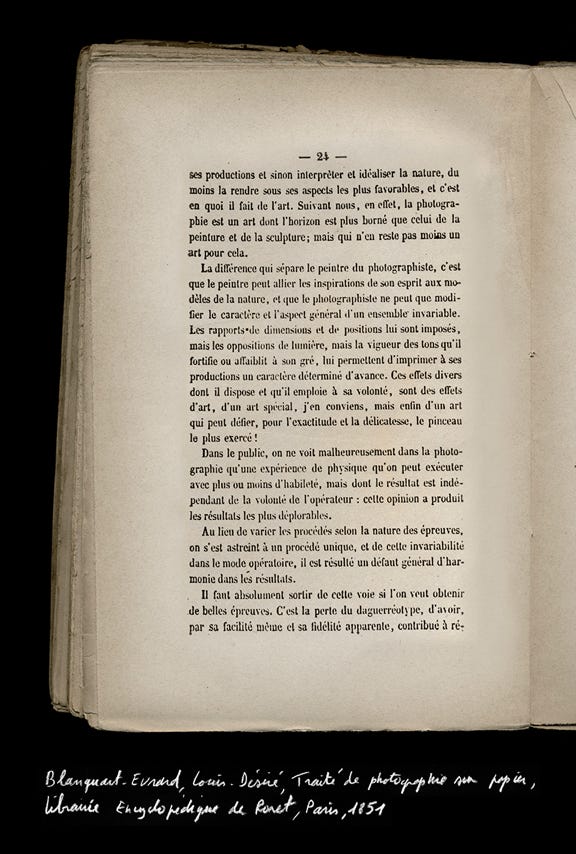 Photographies ? 3/26 - Blanquart-Évrard, Louis-Désiré, Traité de photographie sur papier, Librairie Encyclopédique de Roret, Paris, 1851