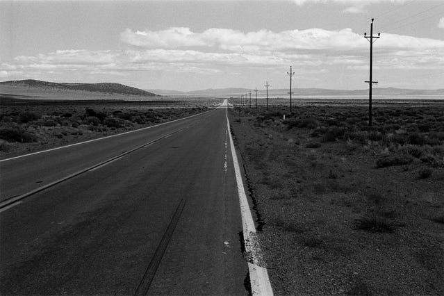 Références étatsuniennes n° 5, Une route en Californie, septembre 1980, Jean pierre Morcrette