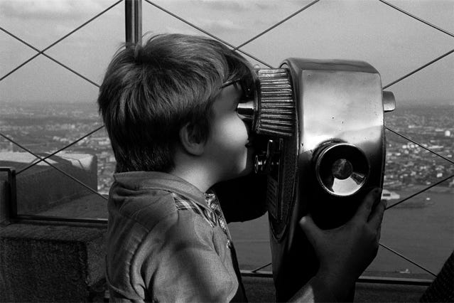 Références étatsuniennes n° 15, En haut de l'Empire State Building, Manhattan, New York City, septembre 1980, Jean pierre Morcrette
