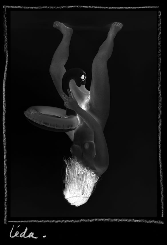 Série mytheuse n° 14, Léda, photographie Jean pierre Morcrette