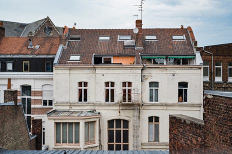 Vue de la fenêtre, Lille, Nord, Hauts-de-France, France, 2012