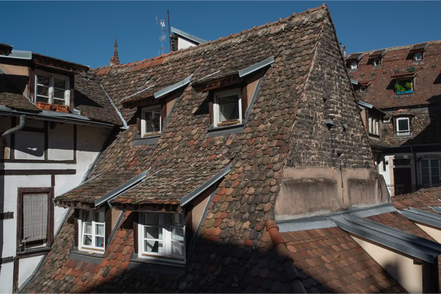 Vue de la fenêtre, Strasbourg, Bas-Rhin, Grand Est, France, 2016