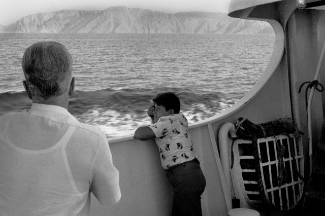 Instantané, Sur le bateau Le Pirée-Spetses, Grèce, 1979*, photographie Jean pierre Morcrette