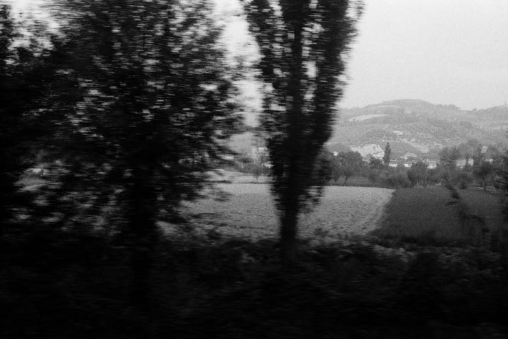 Vue du train, Italie, Ancona-Bologna, 1979, Jean pierre Morcrette