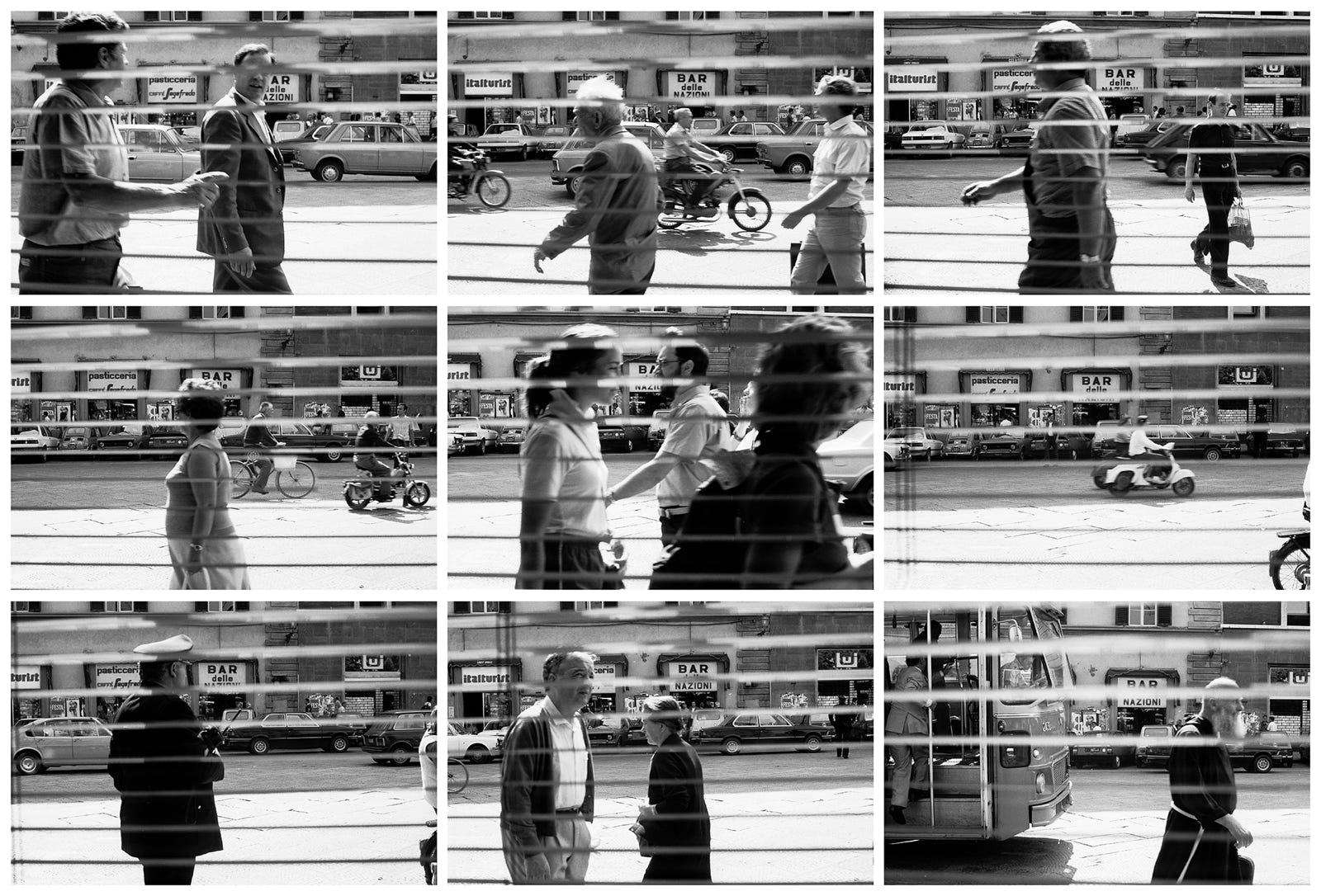 Séquence photographique, Florence, Italie, 1979, Jean pierre Morcrette