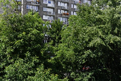 Vue de la fenêtre, Poznań, Grande-Pologne, Pologne, 2008, photographie Jean pierre Morcrette