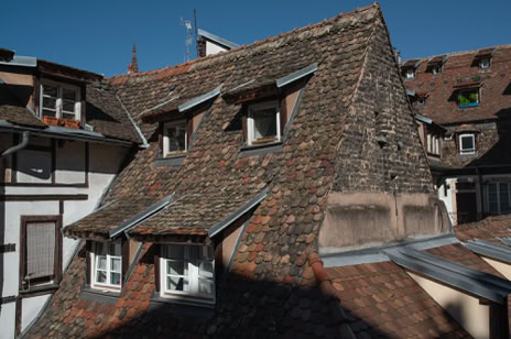 Vue de la fenêtre, Strasbourg, Bas-Rhin, Grand Est, France, 2016