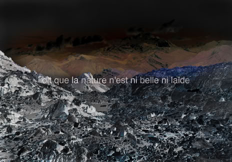 Série métaphysiquée, dit que la n ature n'est ni belle ni laide, photographie Jean pierre Morcrette