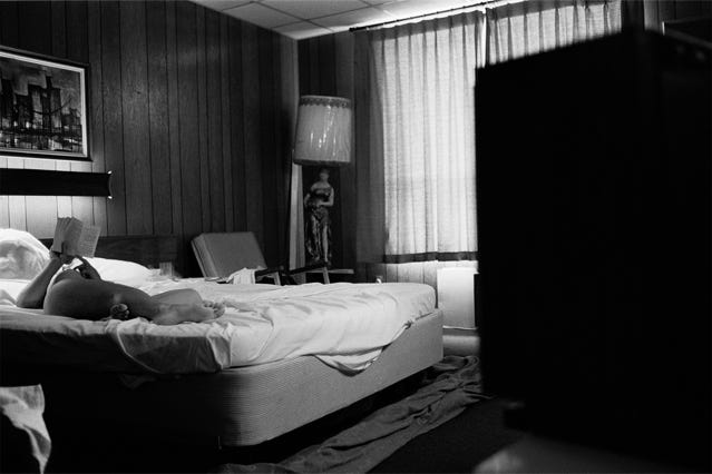 Références étatsuniennes n° 11, Chambre de motel, La Nouvelle-Orléans, Louisiane, septembre 1980, Jean pierre Morcrette