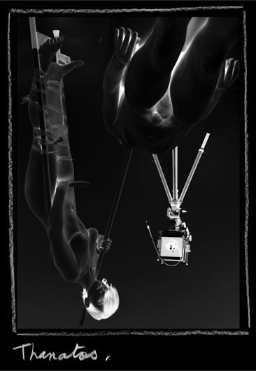 Série mytheuse n° 8, Thanatos, photographie Jean pierre Morcrette