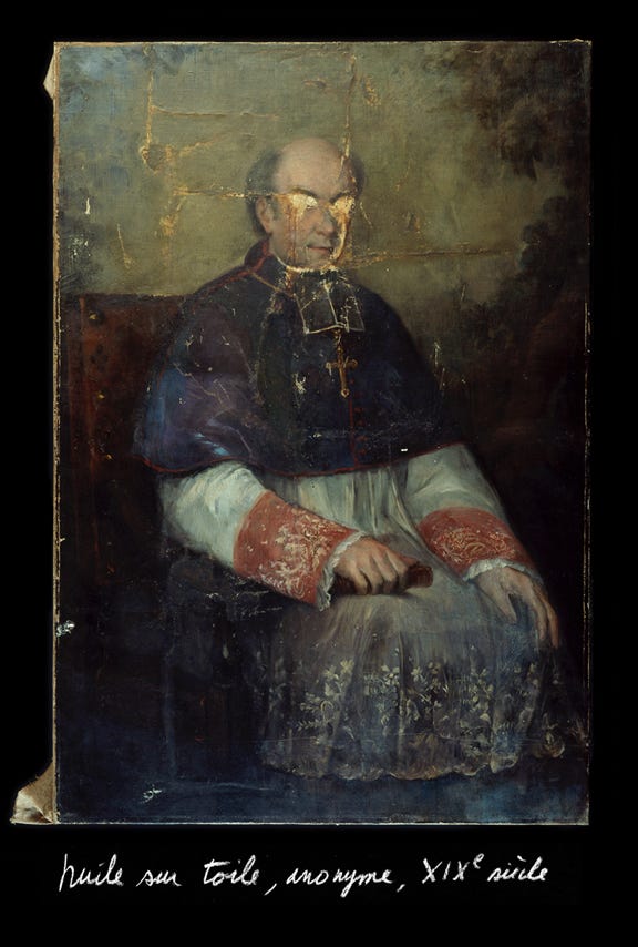 Photographies ? 1/26 - Portrait d’un chanoine, anonyme, XIXe siècle, huile sur toile