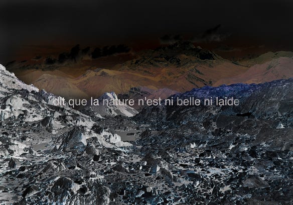 Série métaphysiquée, dit que la n ature n'est ni belle ni laide, photographie Jean pierre Morcrette