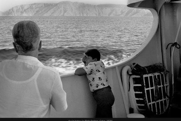 Instantané, Sur le bateau Le Pirée-Spetses, Grèce, 1979*, photographie Jean pierre Morcrette