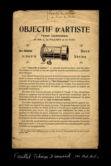 Feuillet technique et commercial, vers 1904-1905
